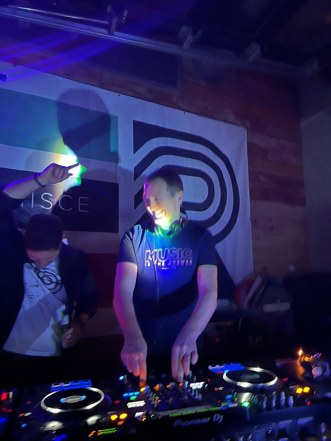 Nick Hopewell performing behind decks