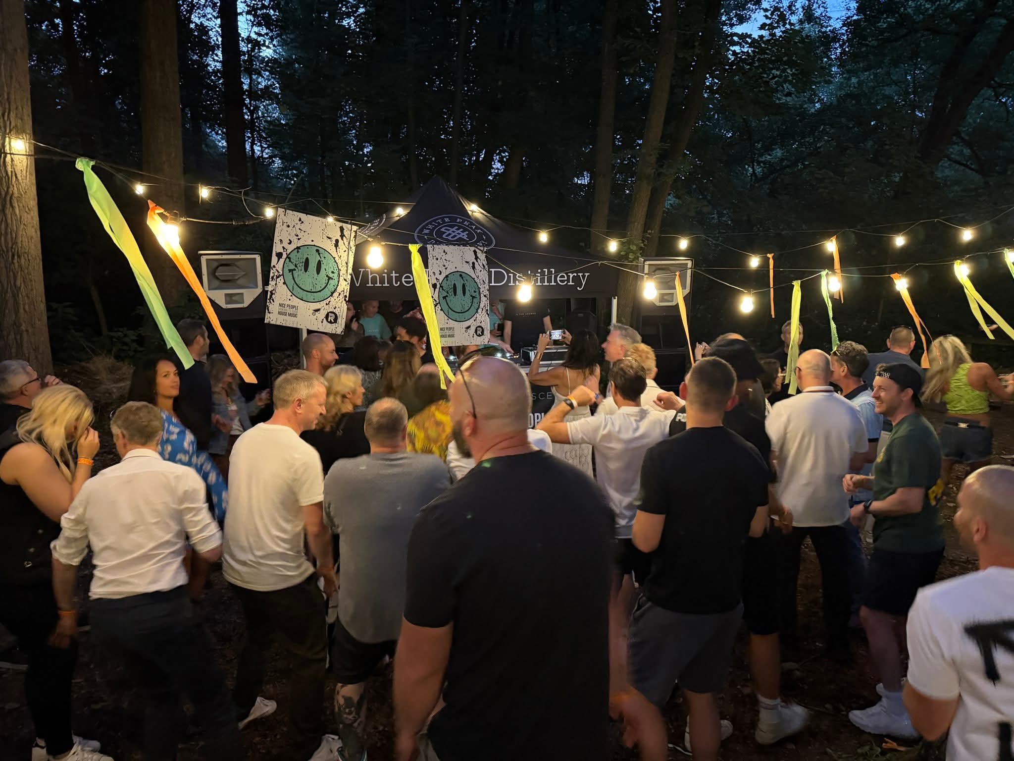 Outdoor house music crowd