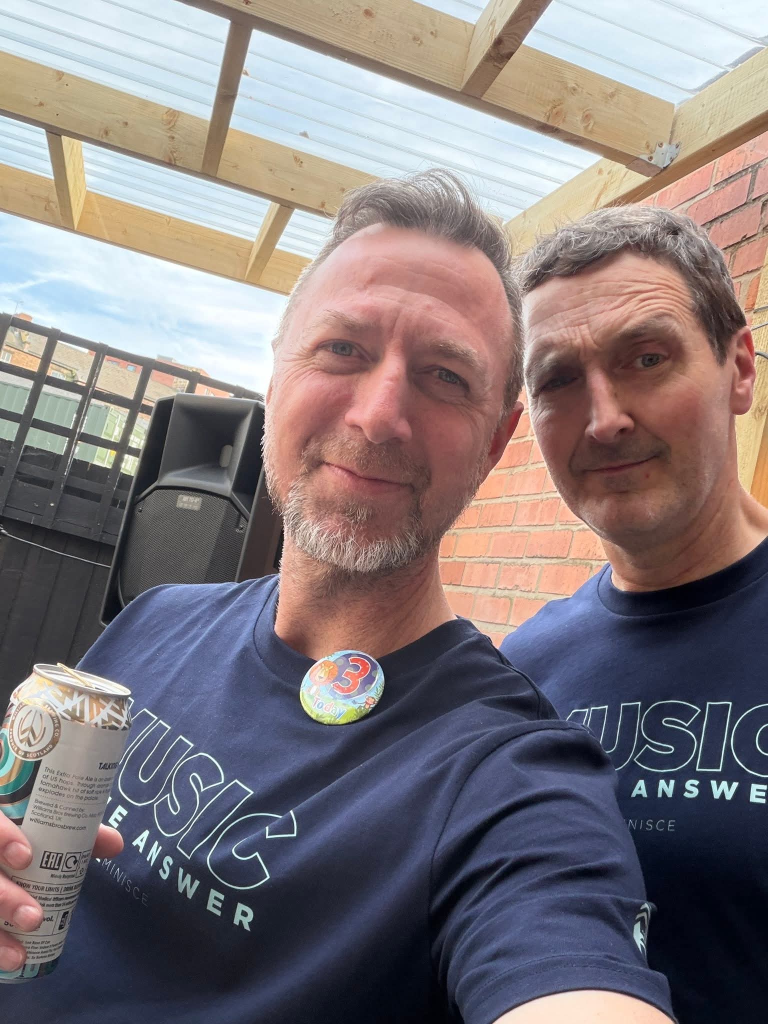 Nick Hopewell with a fellow DJ